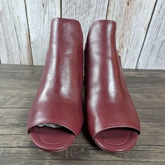Tory Burch Finley 65mm Rod Calf Leather Slip On Mule Women's 8.5 M Port Royal